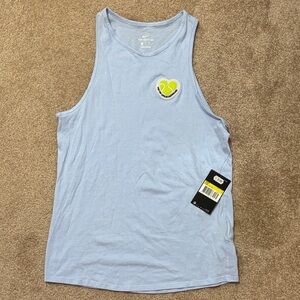 Nike Sky Blue Tank Tennis Heart Patch